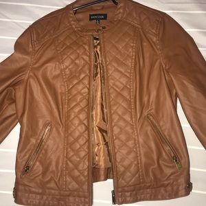 Leather brown jacket
